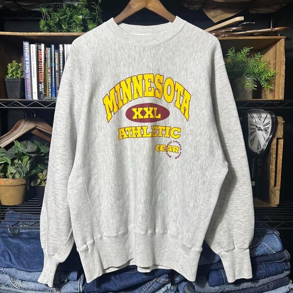Vintage 90s Minnesota Gophers Athletics Crewneck Reverse Weave Sweatshirt Men XL